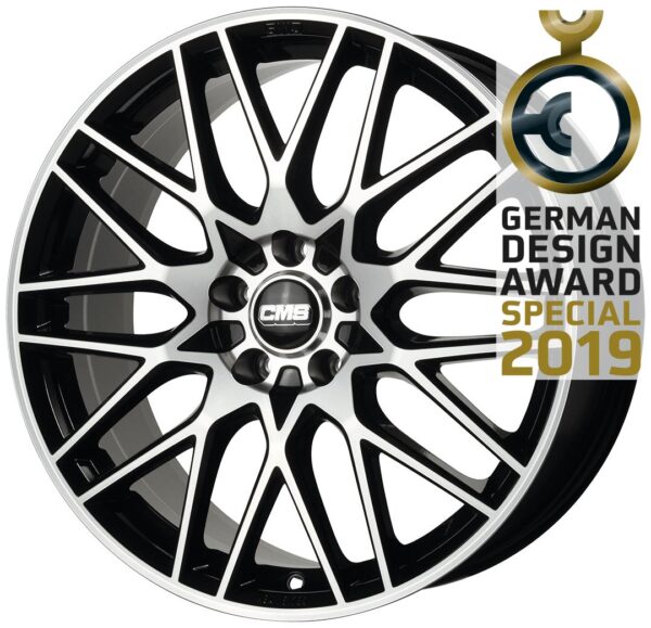 CMS C25 Diamond Black Gloss 9x20 5/112 ET45 CB66,5 (long bolt MB) R14